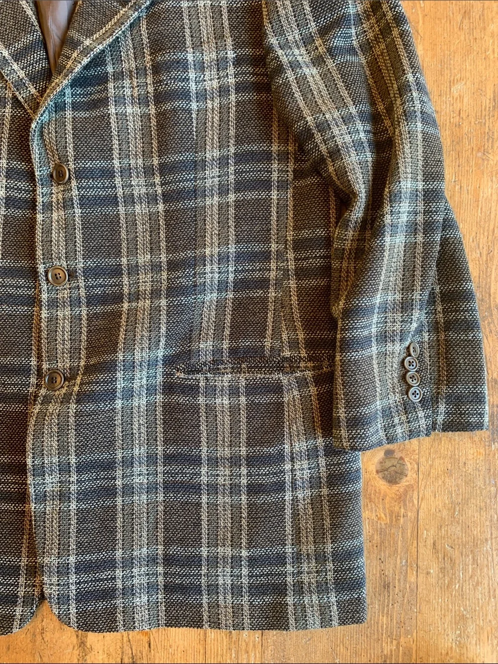 Emanuel Ungaro Men's Plaid Sport Coat - Brown & Blue